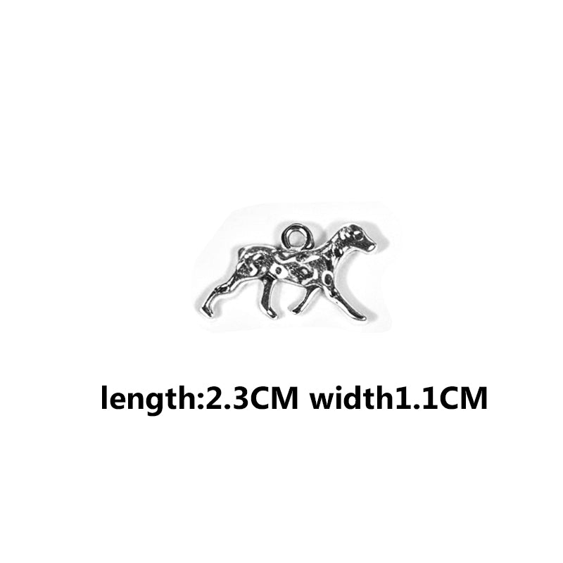 Vintage Dog Charms‑Antique Silver Alloy Collection（ mixed pack）
