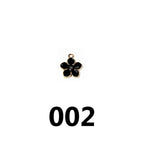 Enamel Floral Charms‑Vibrant Colors &amp; Gold Trim（ mixed pack）