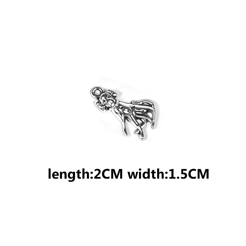 Vintage Dog Charms‑Antique Silver Alloy Collection（ mixed pack）