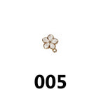 Enamel Floral Charms‑Vibrant Colors &amp; Gold Trim（ mixed pack）