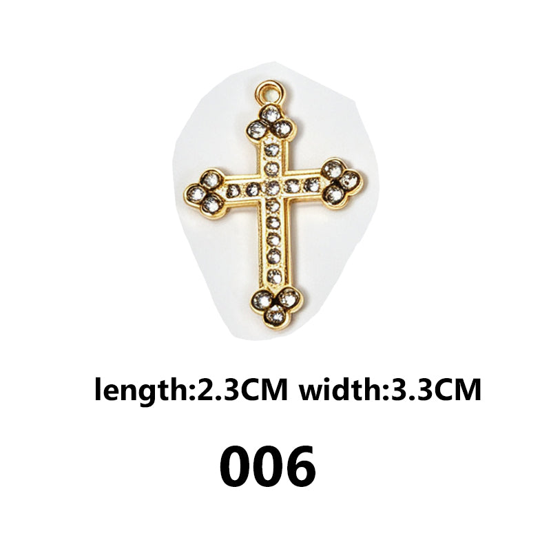 DIAMOND CROSS‑Vintage Gothic Charms（ mixed pack）