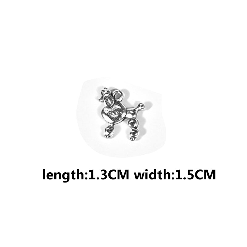 Vintage Dog Charms‑Antique Silver Alloy Collection（ mixed pack）