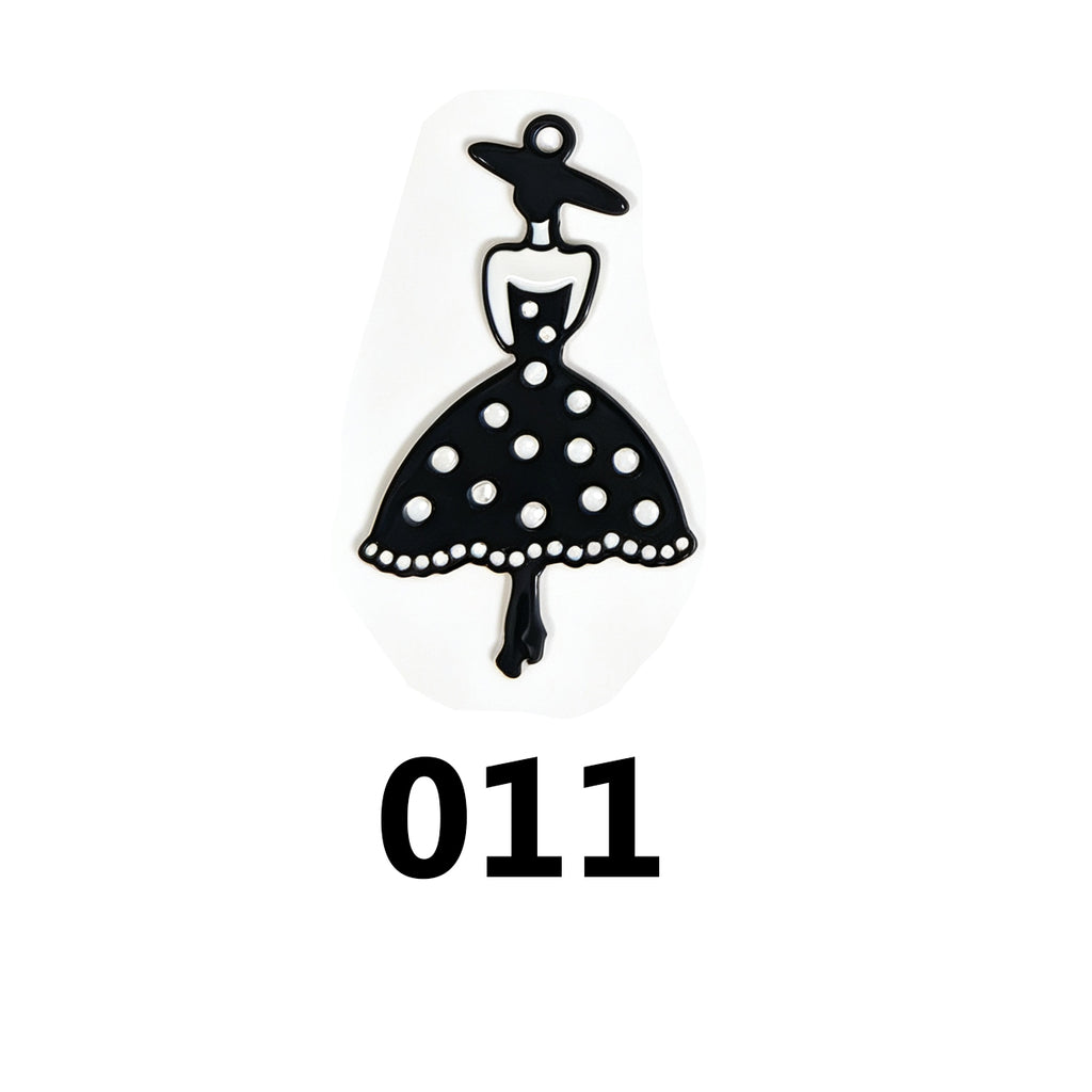 FASHION CHARMS - Chic Enamel & Crystal Pendants (mixed pack)