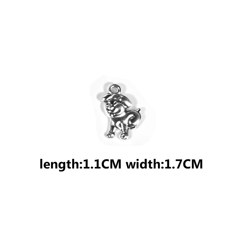 Vintage Dog Charms‑Antique Silver Alloy Collection（ mixed pack）