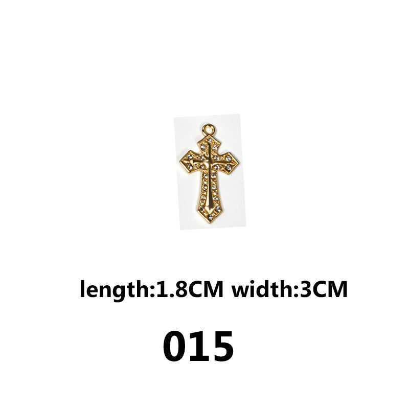 DIAMOND CROSS‑Vintage Gothic Charms（ mixed pack）