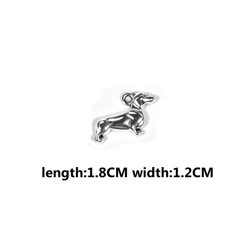 Vintage Dog Charms‑Antique Silver Alloy Collection（ mixed pack）
