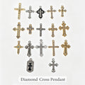 DIAMOND CROSS‑Vintage Gothic Charms（ mixed pack）