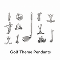 Golf Theme Charms | Vintage Silver Collection（ mixed pack）