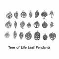 Nature Charms‑Tree of Life & Leaf Vintage Silver Pendants（ mixed pack）
