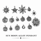 CELESTIAL HARMONY — Sun & Moon Alloy Pendant Charms (mixed pack)