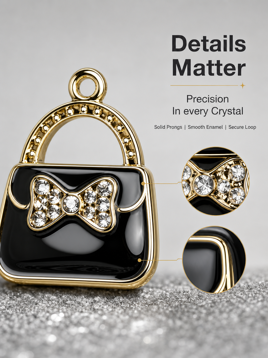 Chic Charms‑Mini Rhinestone Handbag Collection（ mixed pack）