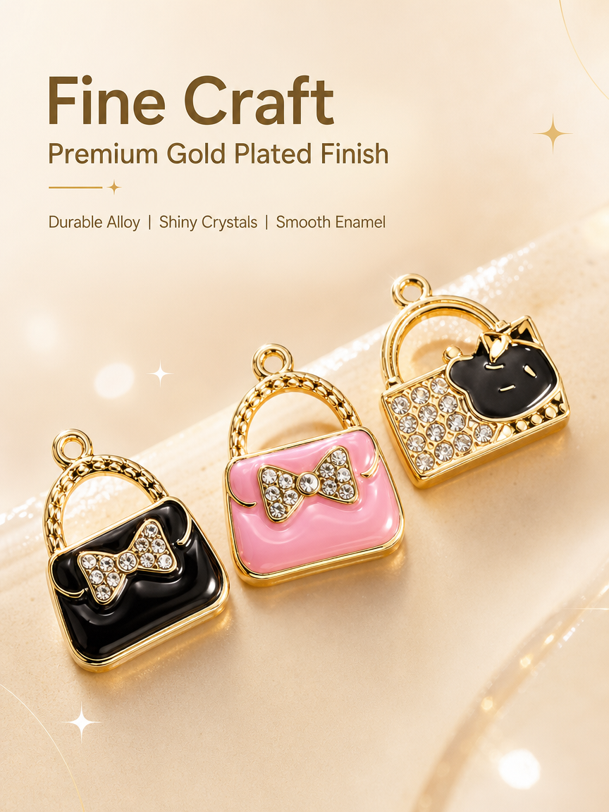 Chic Charms‑Mini Rhinestone Handbag Collection（ mixed pack）