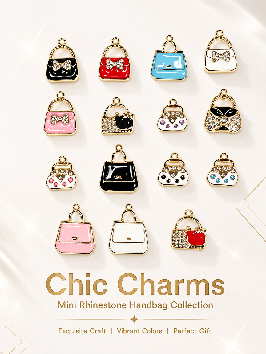 Chic Charms‑Mini Rhinestone Handbag Collection（ mixed pack）