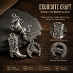 WESTERN CHARM SET‑Vintage Cowboy Style Pendants（ mixed pack）