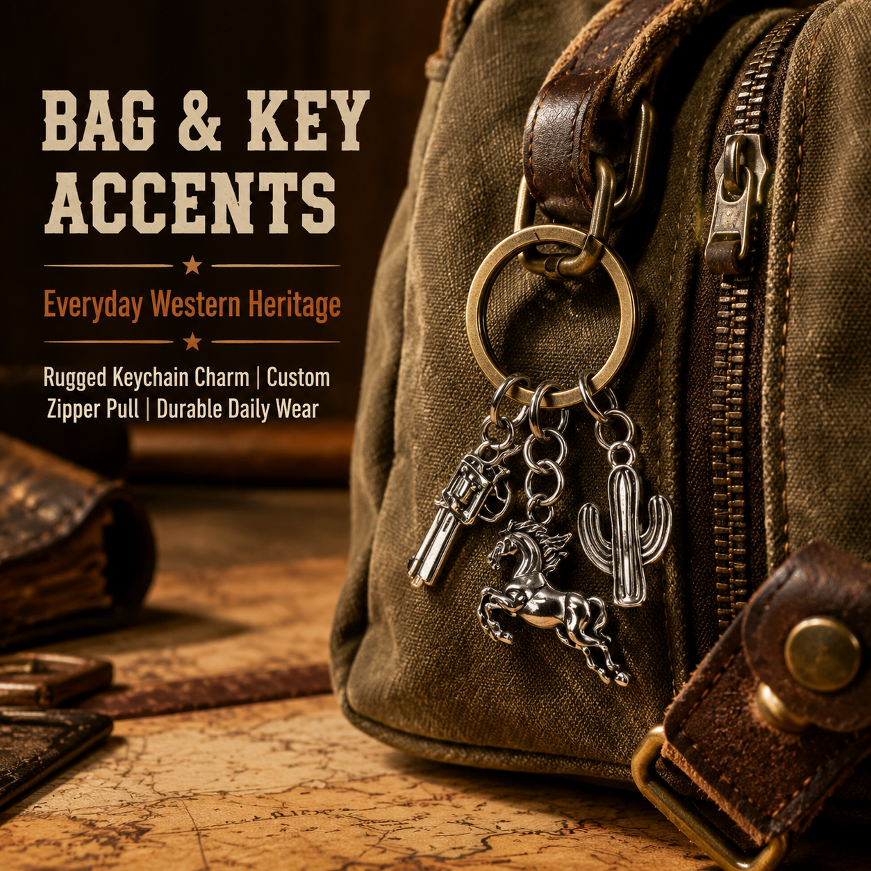 WESTERN CHARM SET‑Vintage Cowboy Style Pendants（ mixed pack）