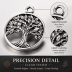 Nature Charms‑Tree of Life & Leaf Vintage Silver Pendants（ mixed pack）