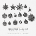 CELESTIAL HARMONY — Sun & Moon Alloy Pendant Charms (mixed pack)