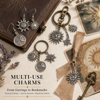 CELESTIAL HARMONY — Sun & Moon Alloy Pendant Charms (mixed pack)