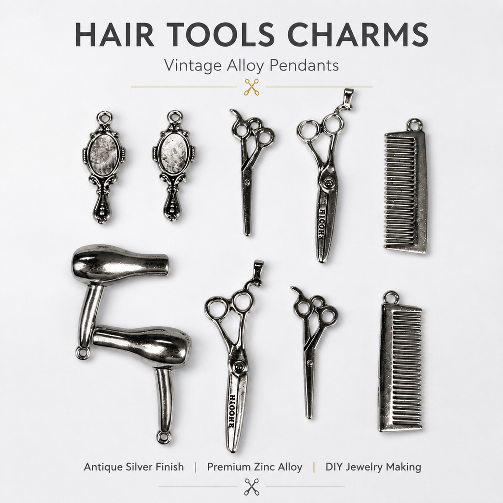 Hair Tools Charms | Vintage Alloy Pendants（ mixed pack）