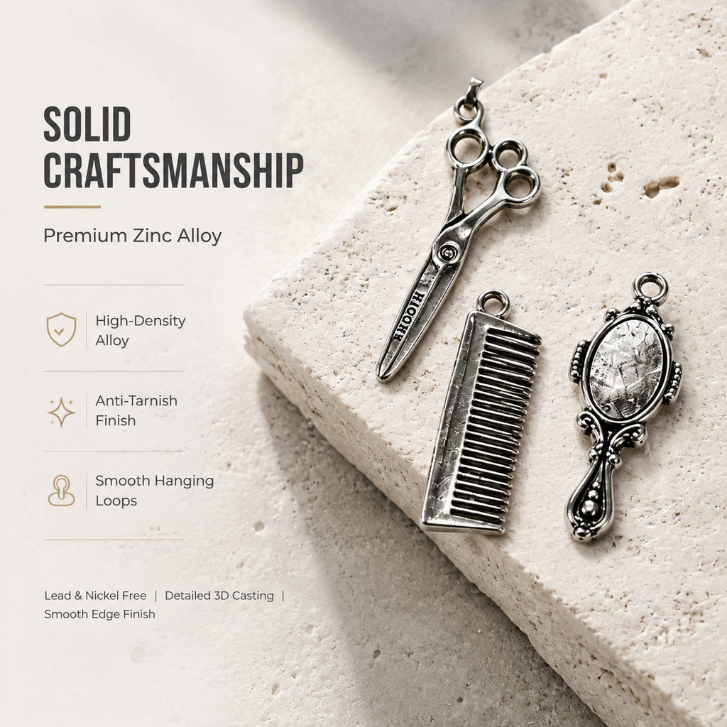 Hair Tools Charms | Vintage Alloy Pendants（ mixed pack）