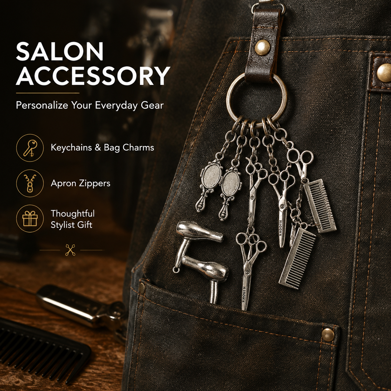 Hair Tools Charms | Vintage Alloy Pendants（ mixed pack）