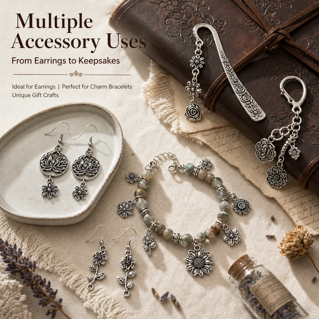 Vintage Floral Charms | Assorted Botanical Collection（ mixed pack）