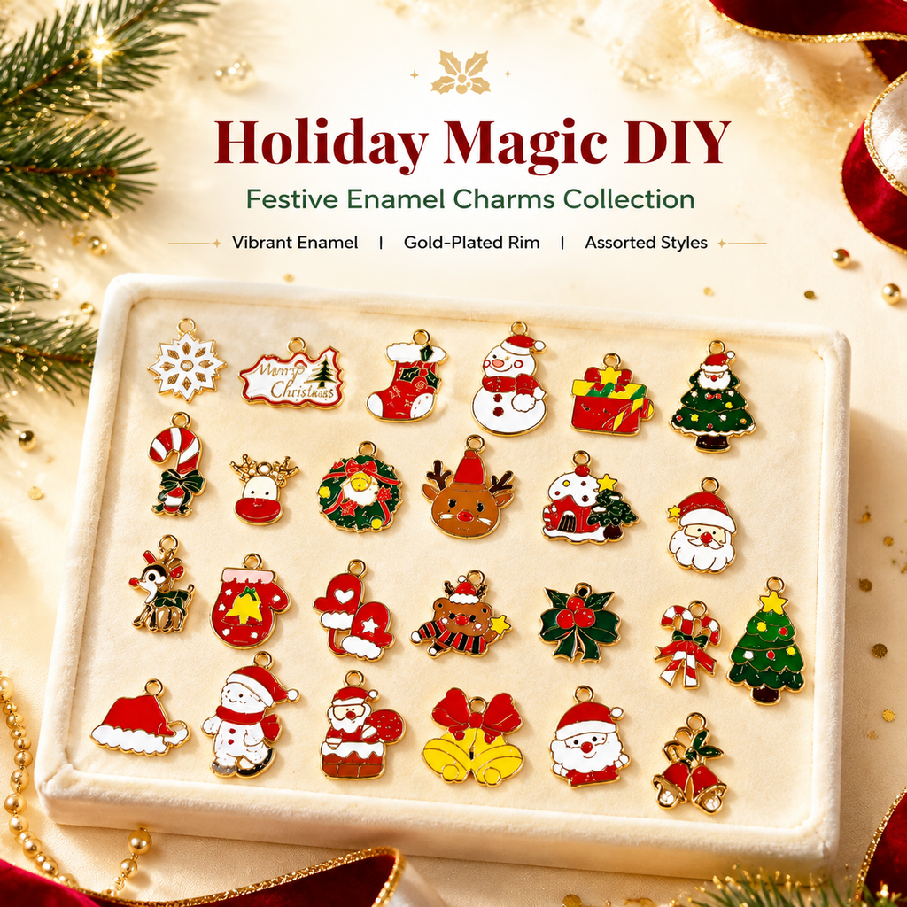 Holiday Magic DIY — Festive Enamel Charms Collection（ mixed pack）