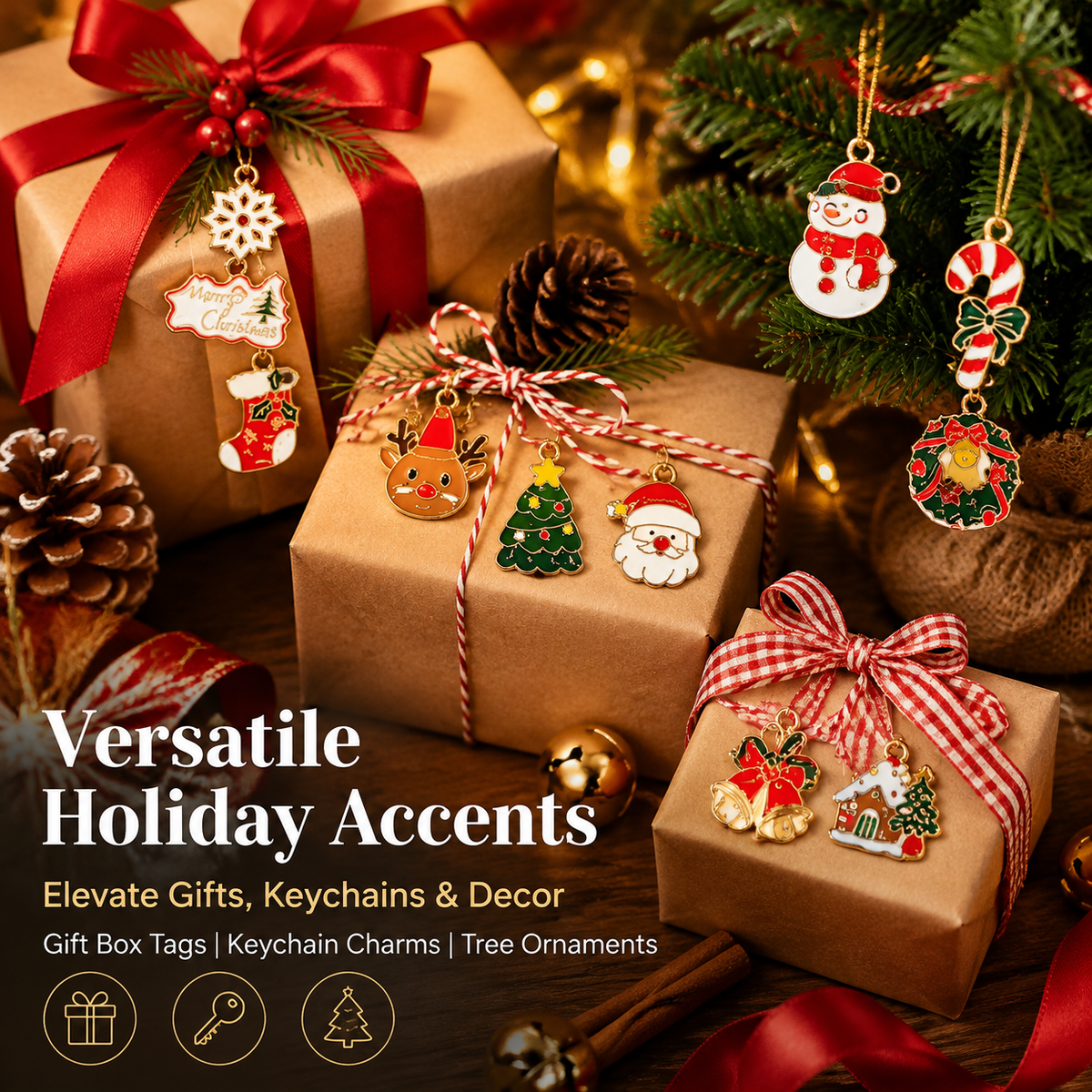Holiday Magic DIY — Festive Enamel Charms Collection（ mixed pack）