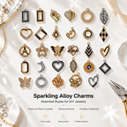 Sparkling Alloy Charms‑Assorted Styles for DIY Jewelry（ mixed pack）