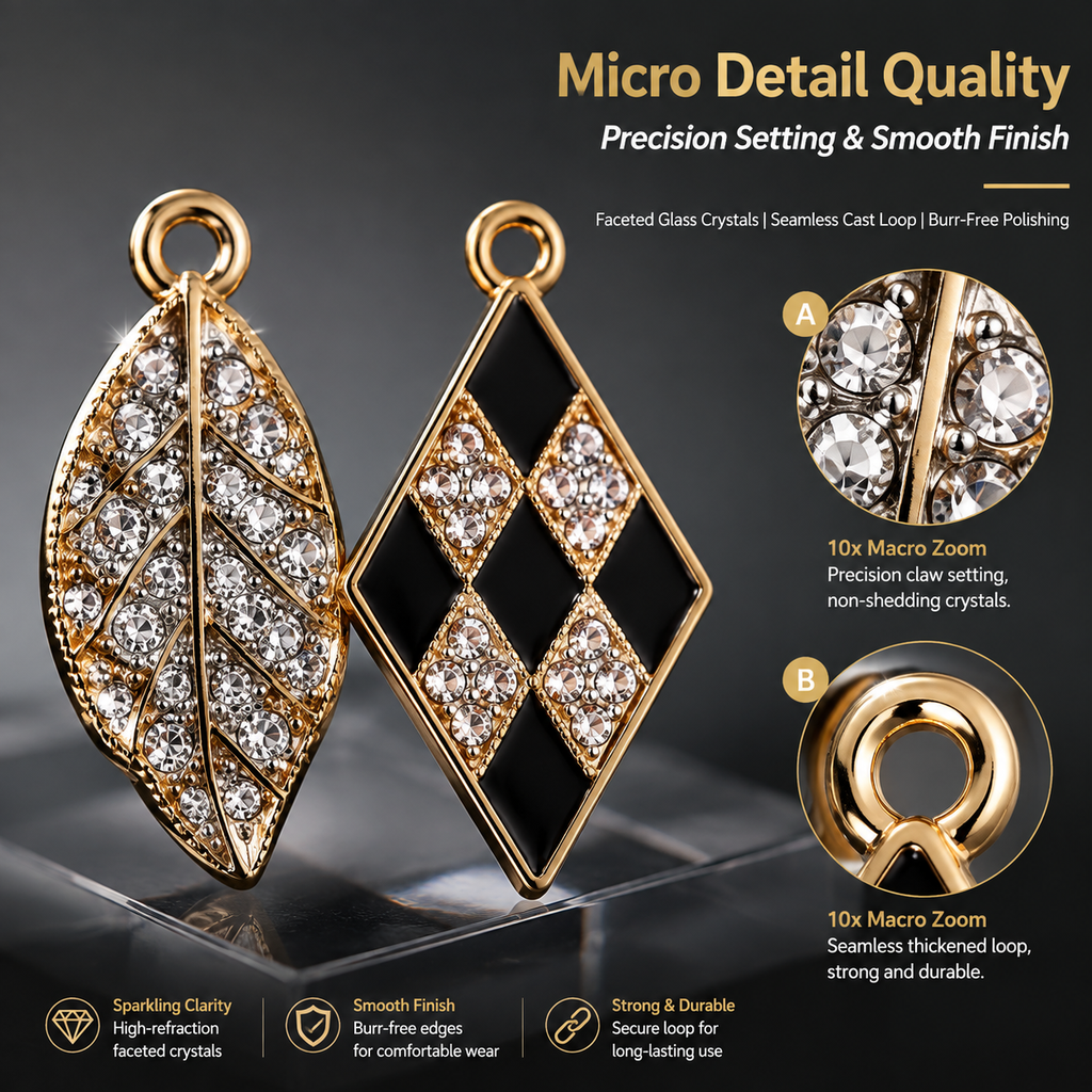 Sparkling Alloy Charms‑Assorted Styles for DIY Jewelry（ mixed pack）