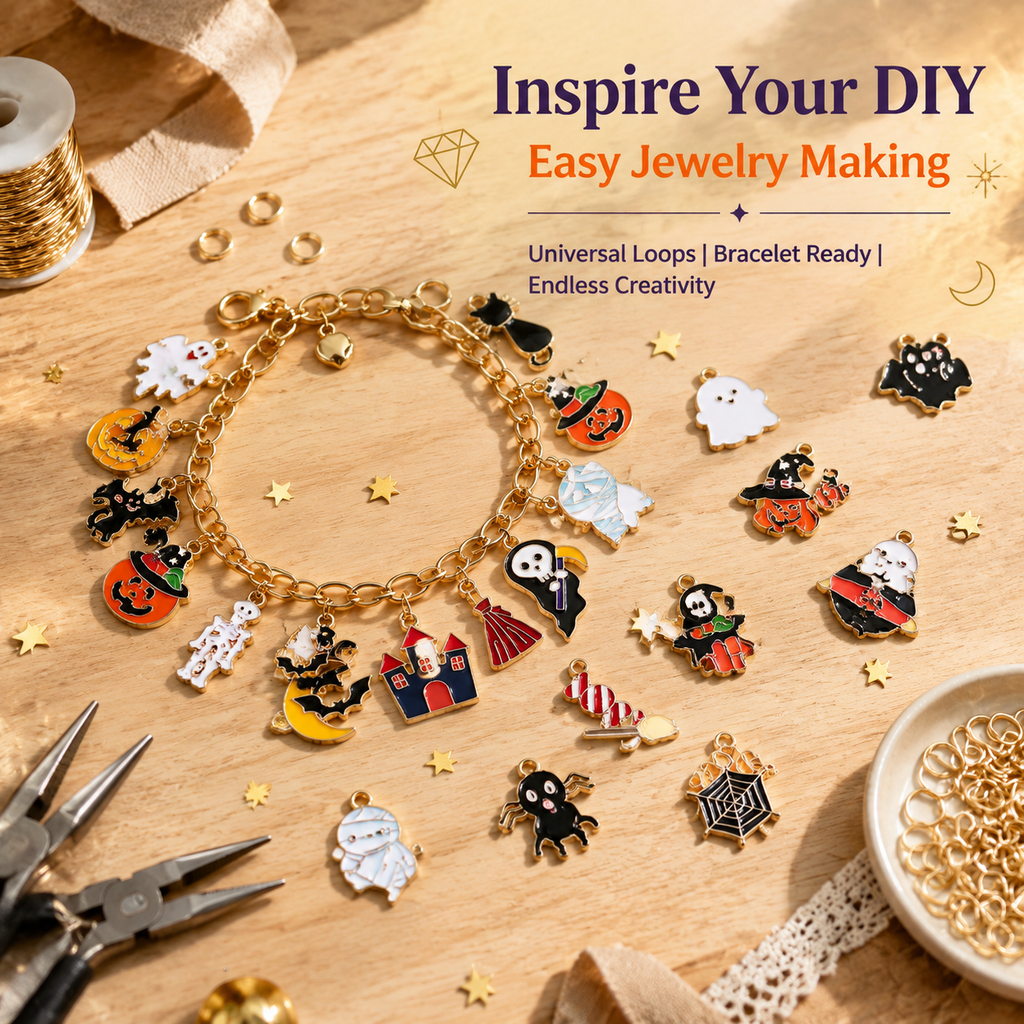SPOOKY CHIC CHARMS‑Halloween DIY Collection（ mixed pack）