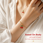 Cherry &amp; Strawberry Enamel Charm Collection（ mixed pack）