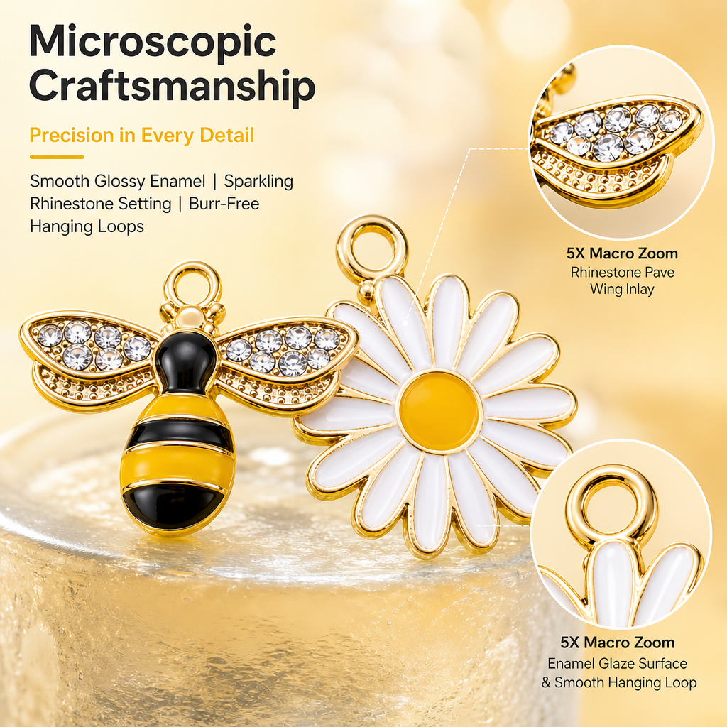 Bee Daisy Charm Collection (mixed pack)