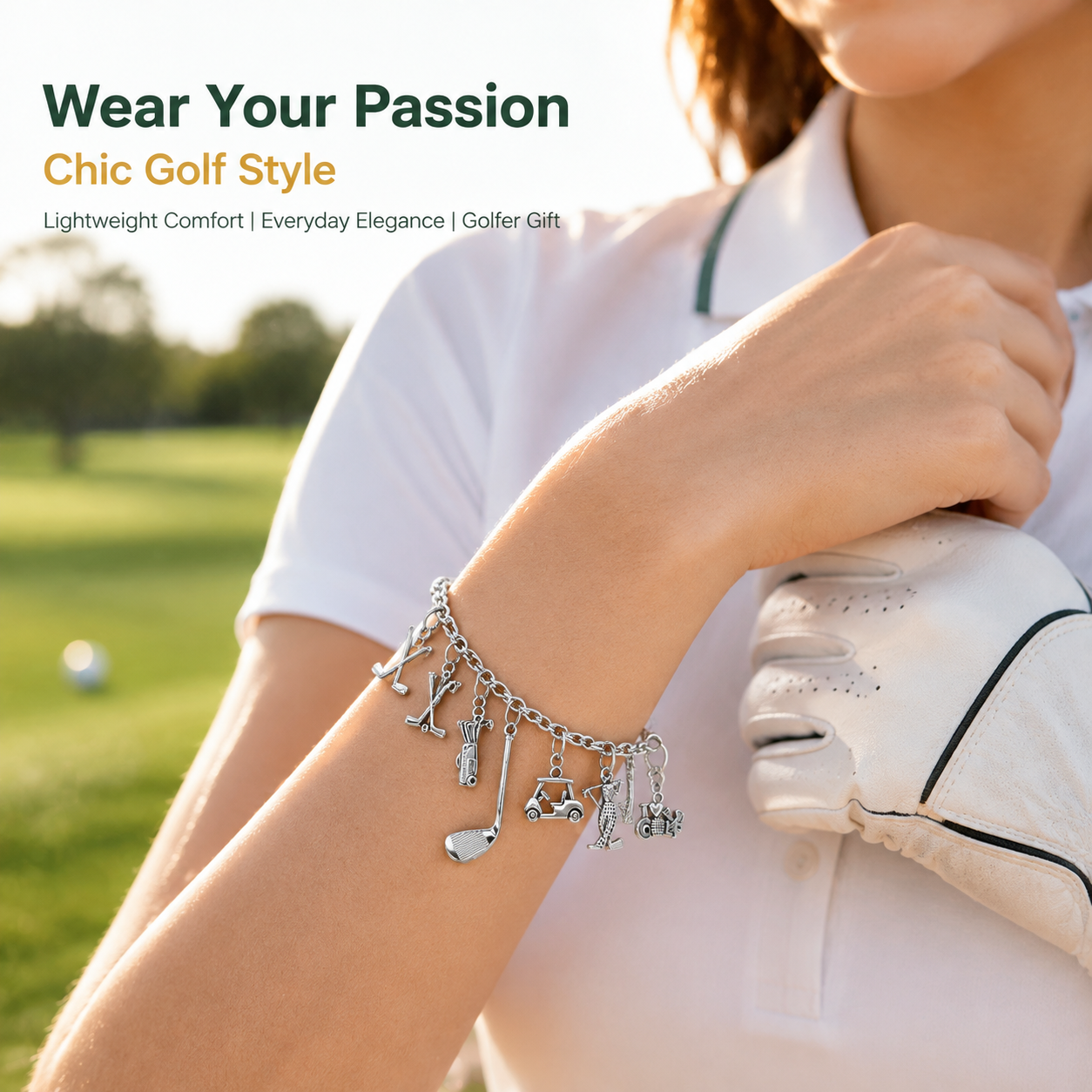 Golf Theme Charms | Vintage Silver Collection（ mixed pack）