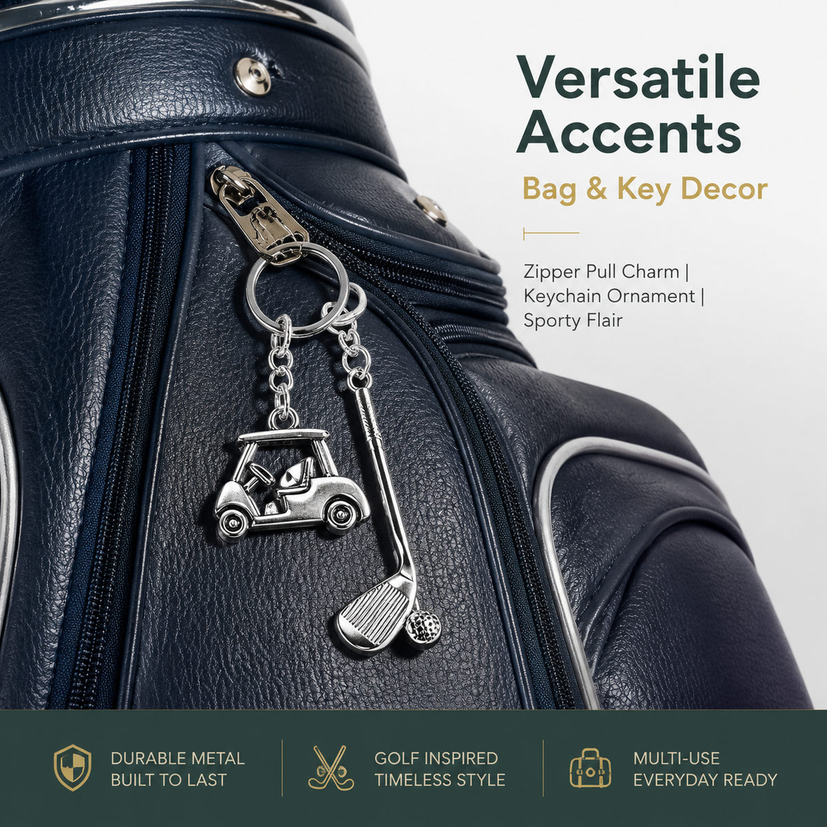 Golf Theme Charms | Vintage Silver Collection（ mixed pack）