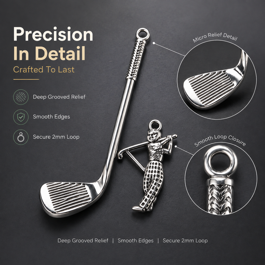 Golf Theme Charms | Vintage Silver Collection（ mixed pack）