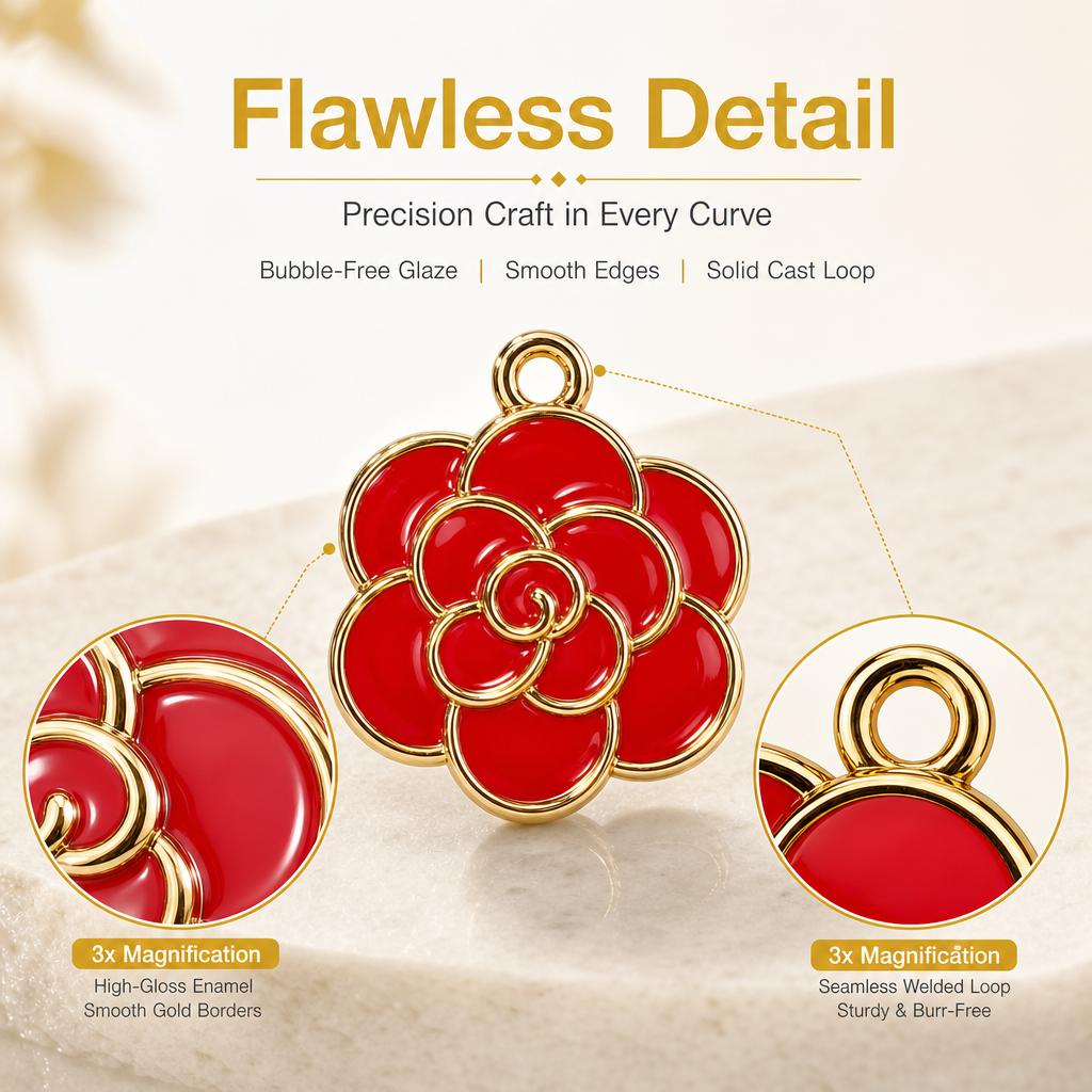 Floral Grace Enamel Charm Collection（ mixed pack）