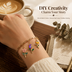 Botanical Charm | Enamel & Crystal Floral Pendants (mixed pack)