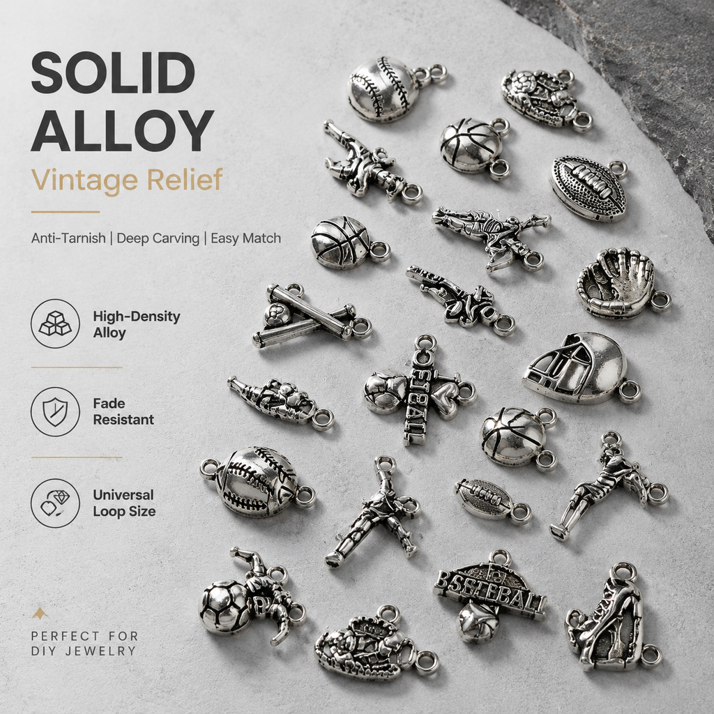 RETRO SPORTS Silver Charms（ mixed pack）
