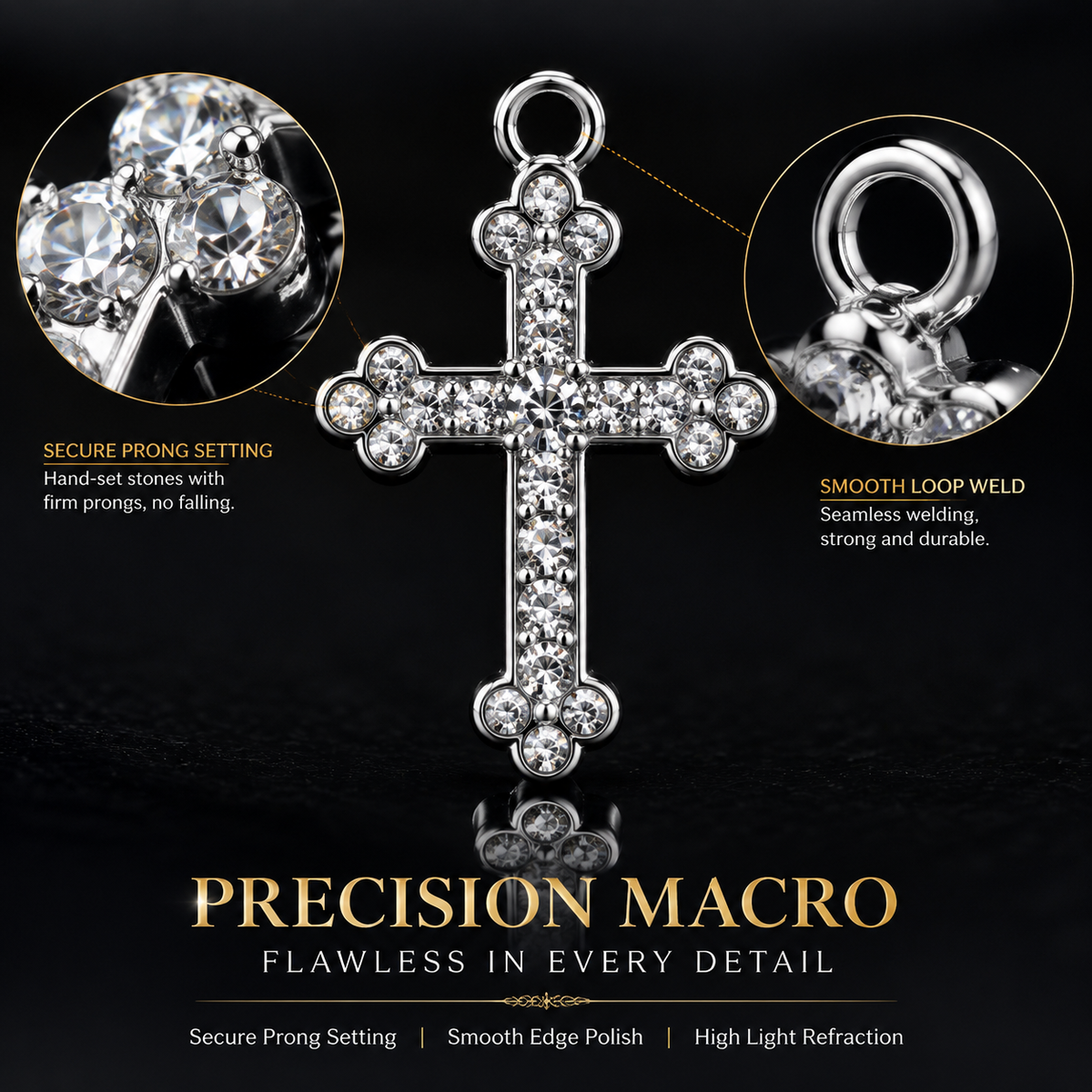 DIAMOND CROSS‑Vintage Gothic Charms（ mixed pack）