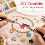Enamel Floral Charms‑Vibrant Colors &amp; Gold Trim（ mixed pack）