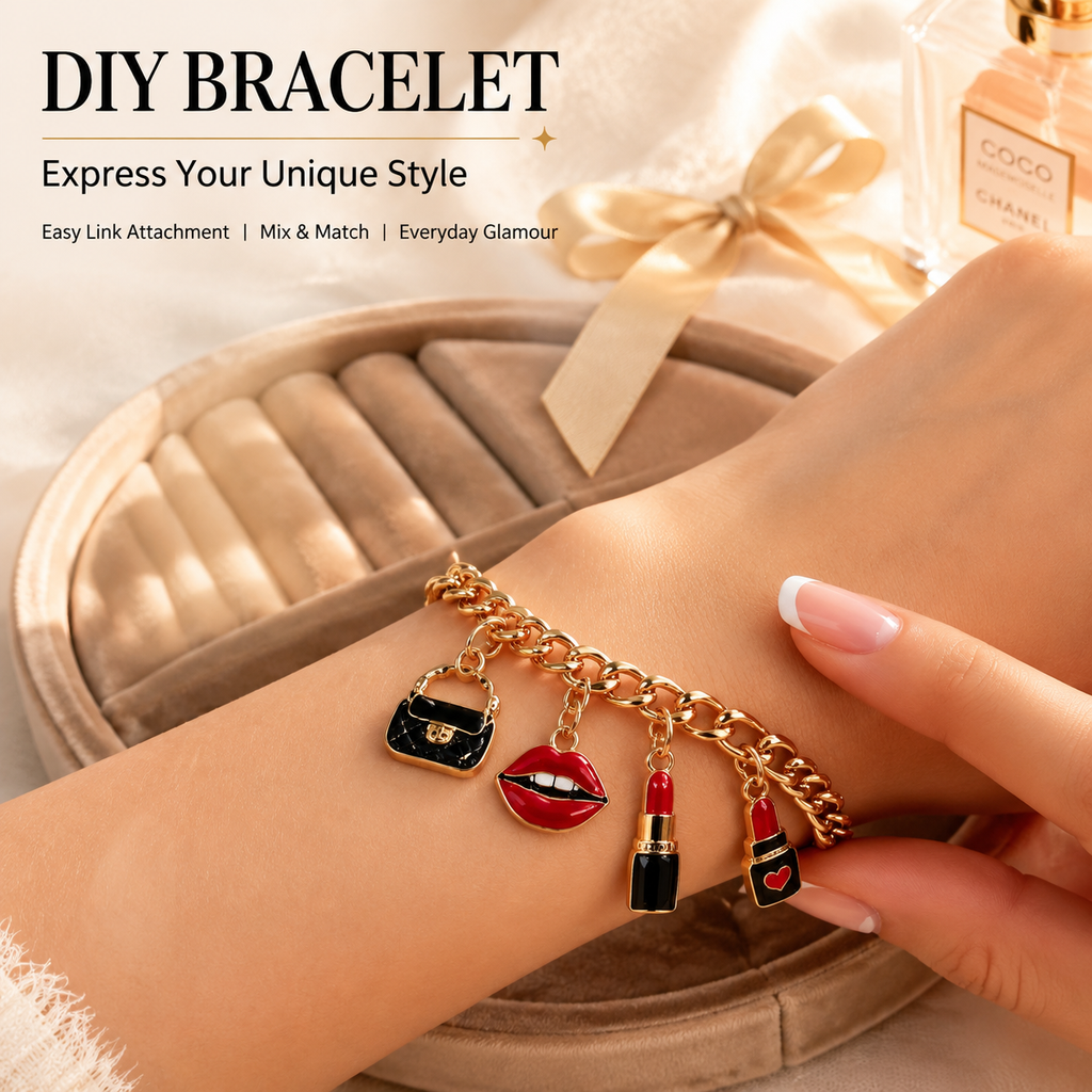 FASHION CHARMS - Chic Enamel &amp; Crystal Pendants（ mixed pack）