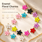 Enamel Floral Charms（ mixed pack）