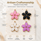 Enamel Floral Charms（ mixed pack）