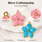 Enamel Floral Charms（ mixed pack）