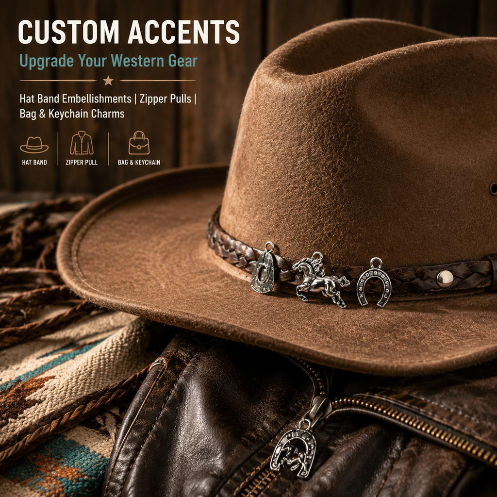 WESTERN CHARM SET‑Vintage Cowboy Style Pendants（ mixed pack）