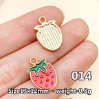 Cherry &amp; Strawberry Enamel Charm Collection（ mixed pack）