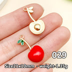 Cherry &amp; Strawberry Enamel Charm Collection（ mixed pack）