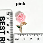 Flocked Rose‑Vintage Charm Pendants（ mixed pack）